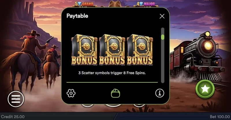 Gold Train Heist - opstart af Hold and Win-runde med mønter